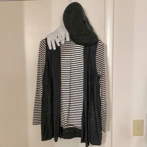 French Mime Halloween 4 piece costume